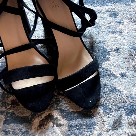 RAYE‎ Lulu Black Suede Lace-Up Heels - Size 7.5 - Picture 6 of 8